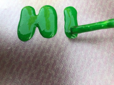 Homemade Window Clings - making free hand letters