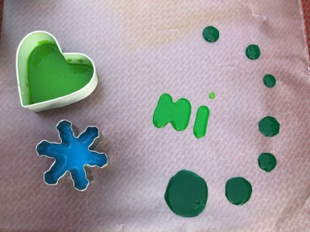 Homemade Window Clings - allow designs to dry overnight