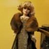 Identifying a Dandee Doll - doll wearing evening dress with a ful stole.
