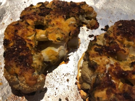 baked Parmesan Crusted Cauliflower Steaks
