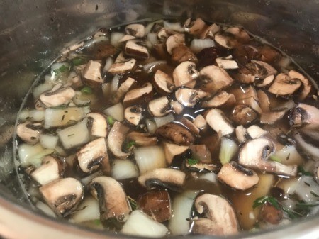 Instant Pot Beef Shank Vegetable Broth Soup in pot