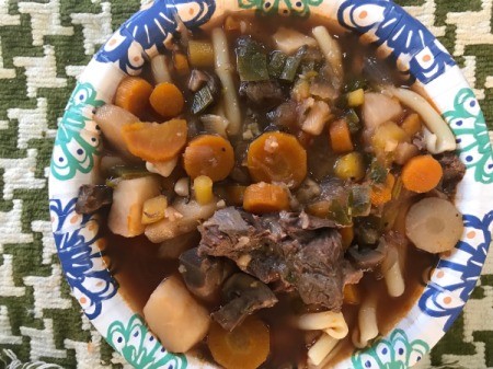 bowl of Vegetable Broth Soup