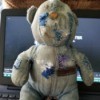 Value and Information on Stuffed Bear - very worn out denim stuffed bear
