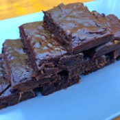 Avocado Banana Chocolate Brownies on plate