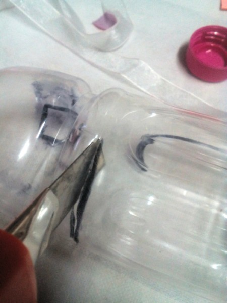 Piggy Bank with Money Separator - cut open the slit mark