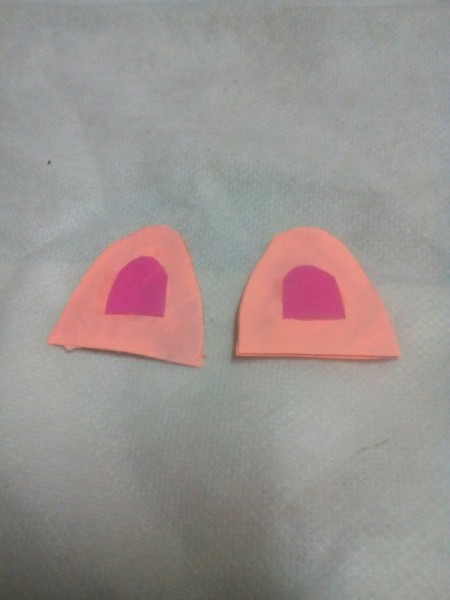 Piggy Bank with Money Separator - pink ears with darker inside area