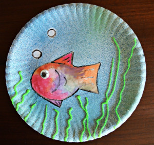 Under the Sea Kids Craft - finished artwork