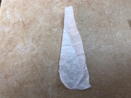 Bride and Groom Clothespin Decor - cut a teardrop piece of tissue paper for the veil