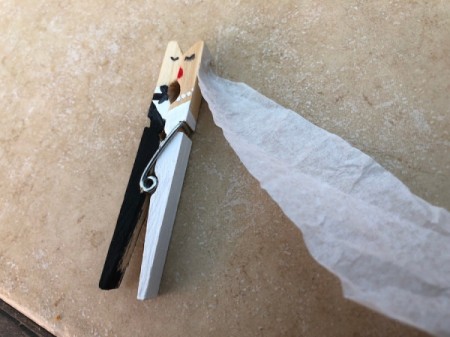 Bride and Groom Clothespin Decor - glue to the back of her head