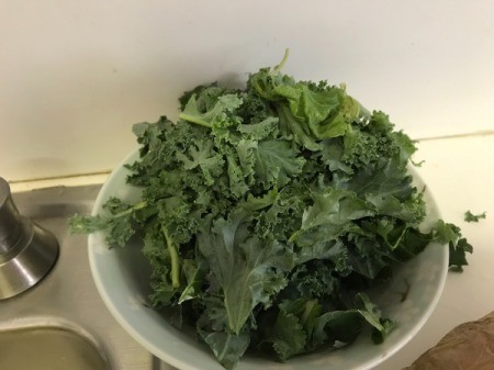 washed kale