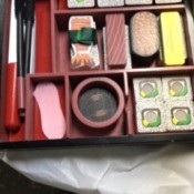 A play sushi set with parts from different sets.