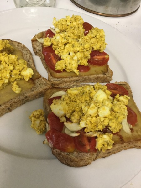 eggs added to sandwiches