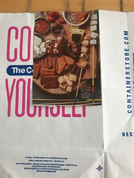 Upcycle a Kraft Paper Store Bag - begin gluing onto the bag