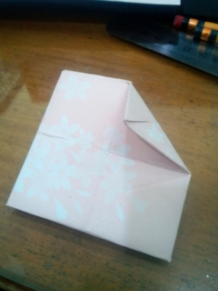 Folded Paper Photo Frame - flip over and fold the four corners forward to the center