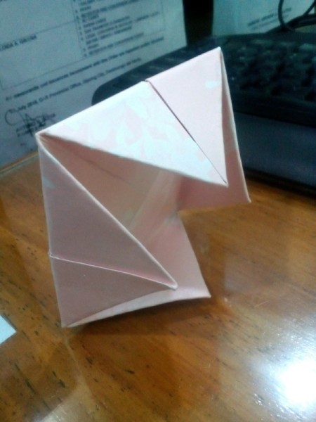 Folded Paper Photo Frame - back folds act as a stand