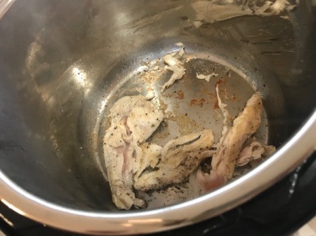 cooked chicken in pot