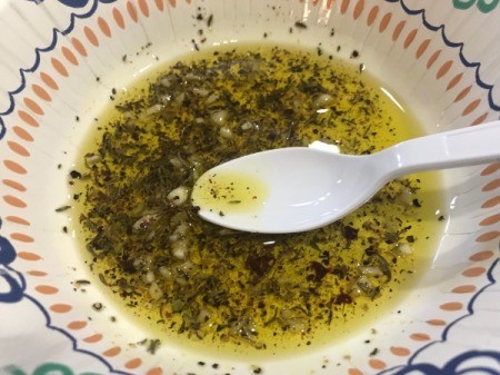 butter and herbs for garlic bread