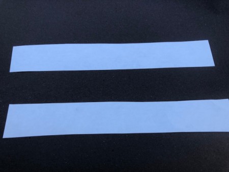 Egg Carton Alligator - cut two pieces of white paper 11 inches long