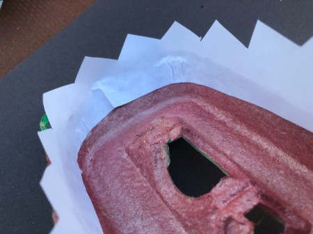 Egg Carton Alligator - glue to top and bottom of the mouth pieces