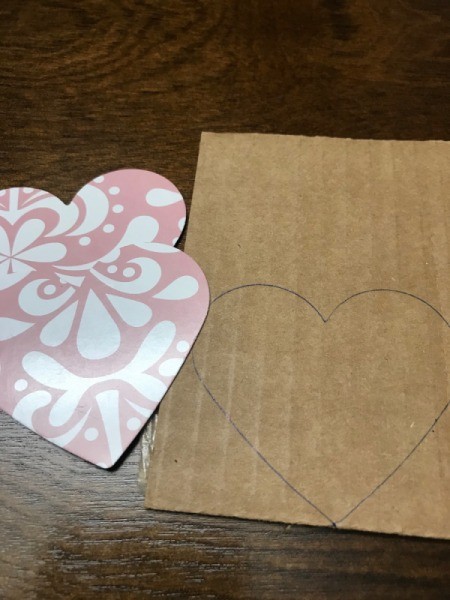 Ribbon Wand - trace the shape on a piece of recycled cardboard