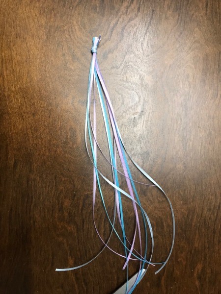 Ribbon Wand - tie them together with a knot