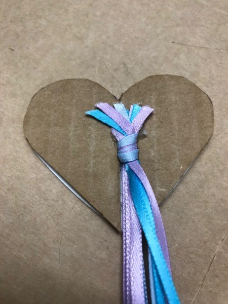 Ribbon Wand - glue ribbon knot in place