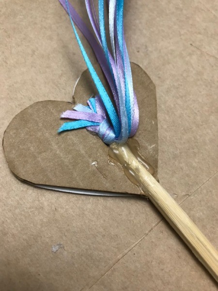 Ribbon Wand - add additional glue