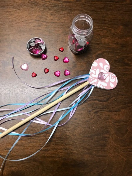 Ribbon Wand - add a heart gem if desired