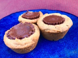 Peanut Butter Cookie Cups on plate