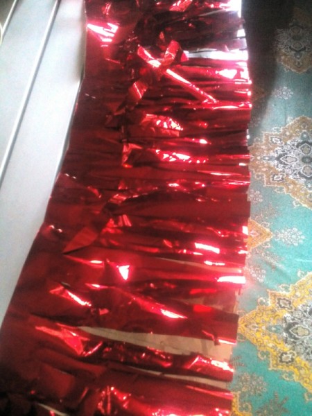 DIY Cheering Pom Poms - repeat with a second color