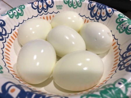 hard boiled eggs in bowl