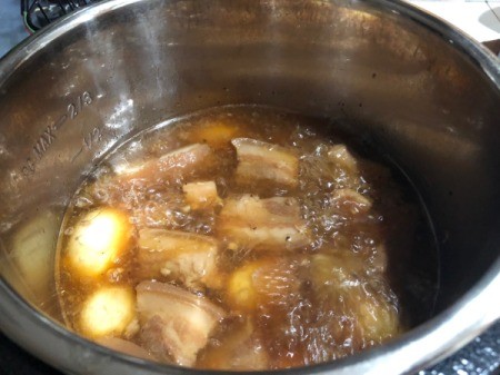 Caramelized Pork and Eggs in pot