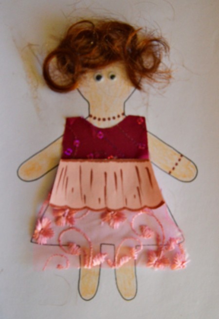 Flower Girl Kid Collage Activity - glue the hair and eyes in place and add the mouth and cheeks