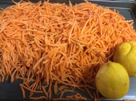 shredded carrots with lemons Carrots