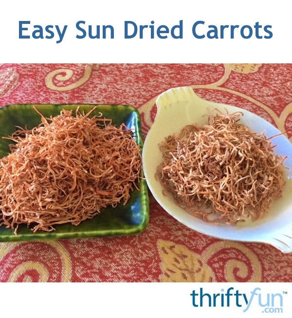 Easy Sun Dried Carrots ThriftyFun