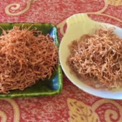 Dried Carrots with and without lemon juice
