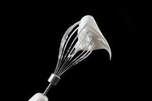 Marshmallow cream on a whisk.