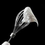 Marshmallow cream on a whisk.
