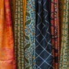 Variety of fabric hanging.