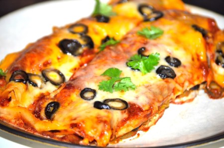 Enchiladas on plate