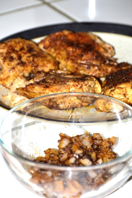 chicken pieces on plate