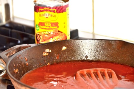 heating enchilada sauce