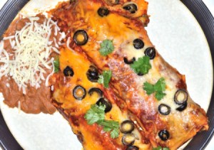 Enchiladas on plate