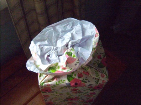 Flower Gift Wrapping - spread open the paper