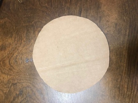 Recycled Cardboard Ring and Yarn Dreamcatcher - cut out circle