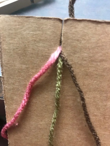 Recycled Cardboard Ring and Yarn Dreamcatcher