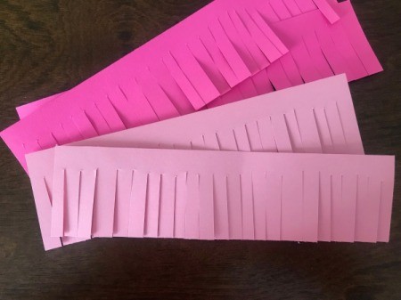 Jellyfish Piñata for Kids - four strips with feathering