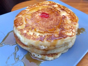 stack of pineapple upside down pancakes