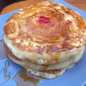 stack of pineapple upside down pancakes