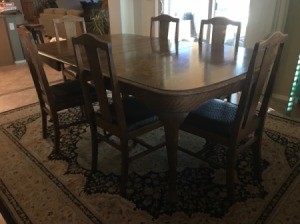 Value of an Antique Mersman Oak  Table - photo of the set
